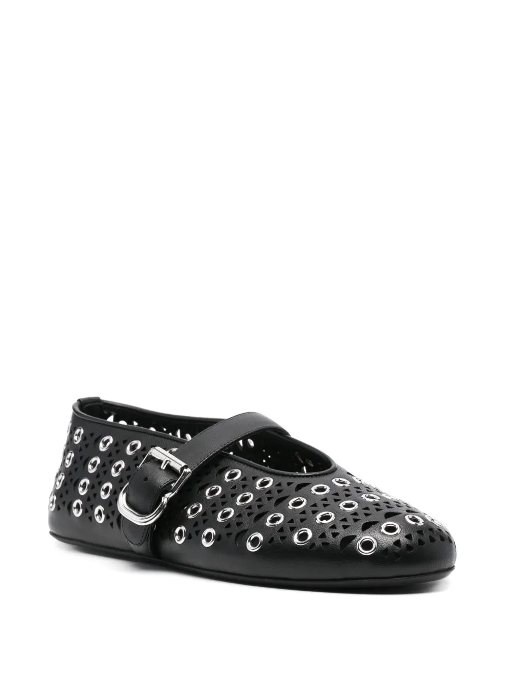Alaïa eyelet-embellished ballet flats