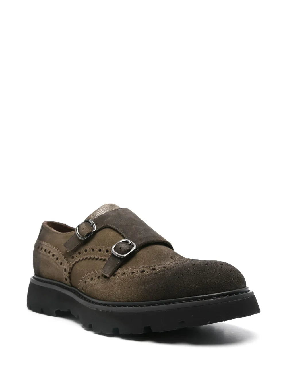 Doucal's suede monk shoes
