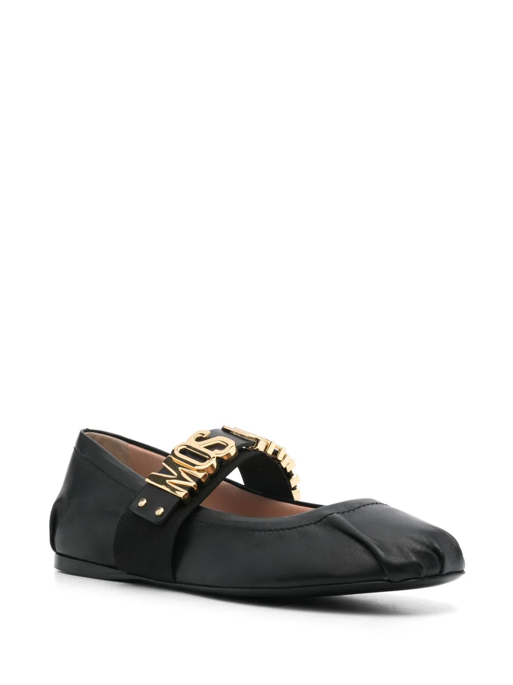 Moschino logo-lettering ballet flats