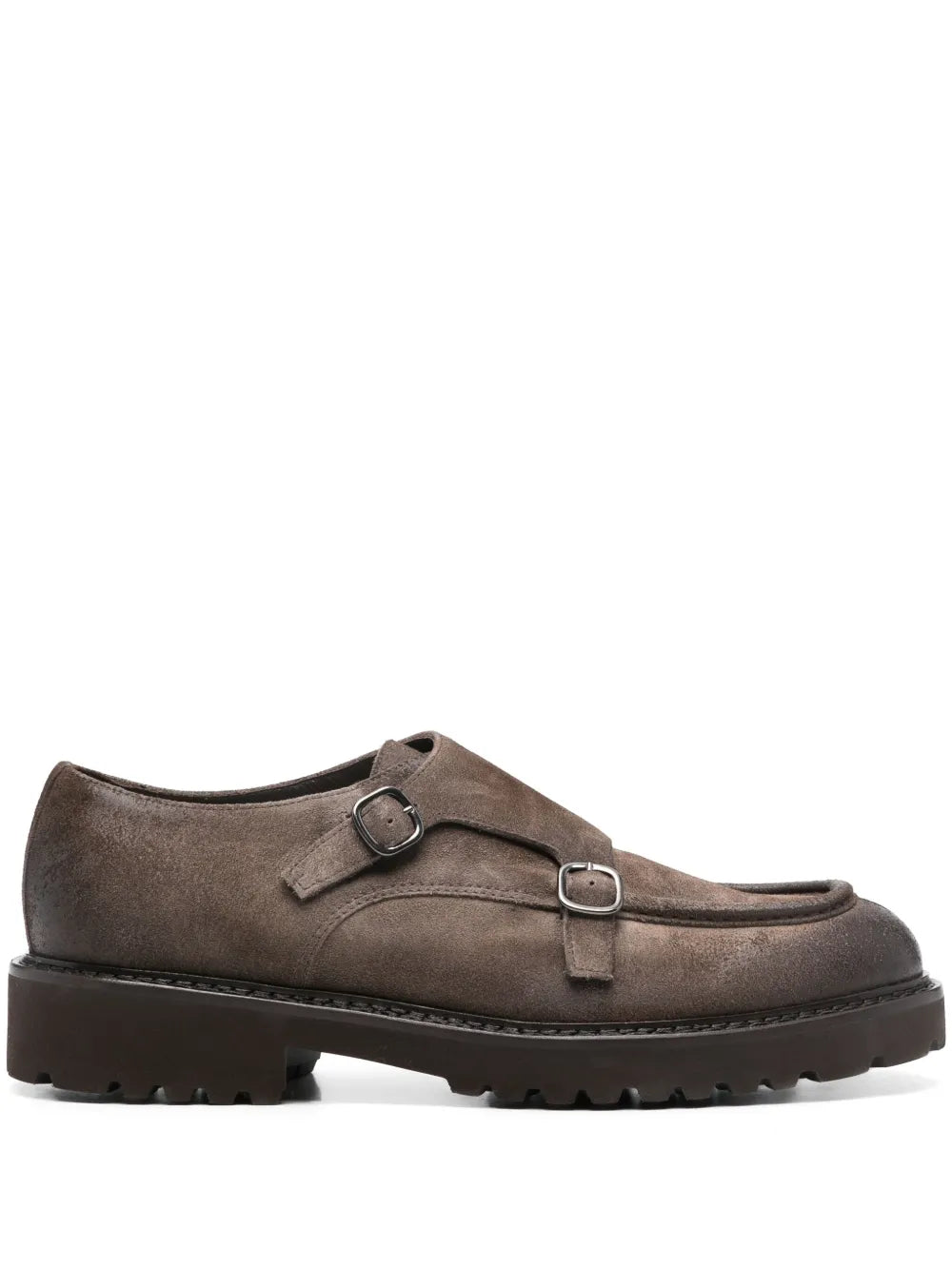 Doucal's suede monk shoes