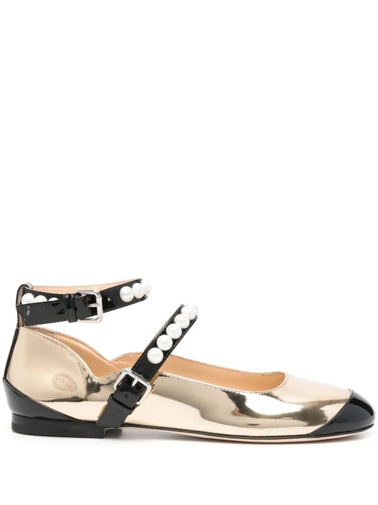 MACH & MACH two-tone ballerina shoes