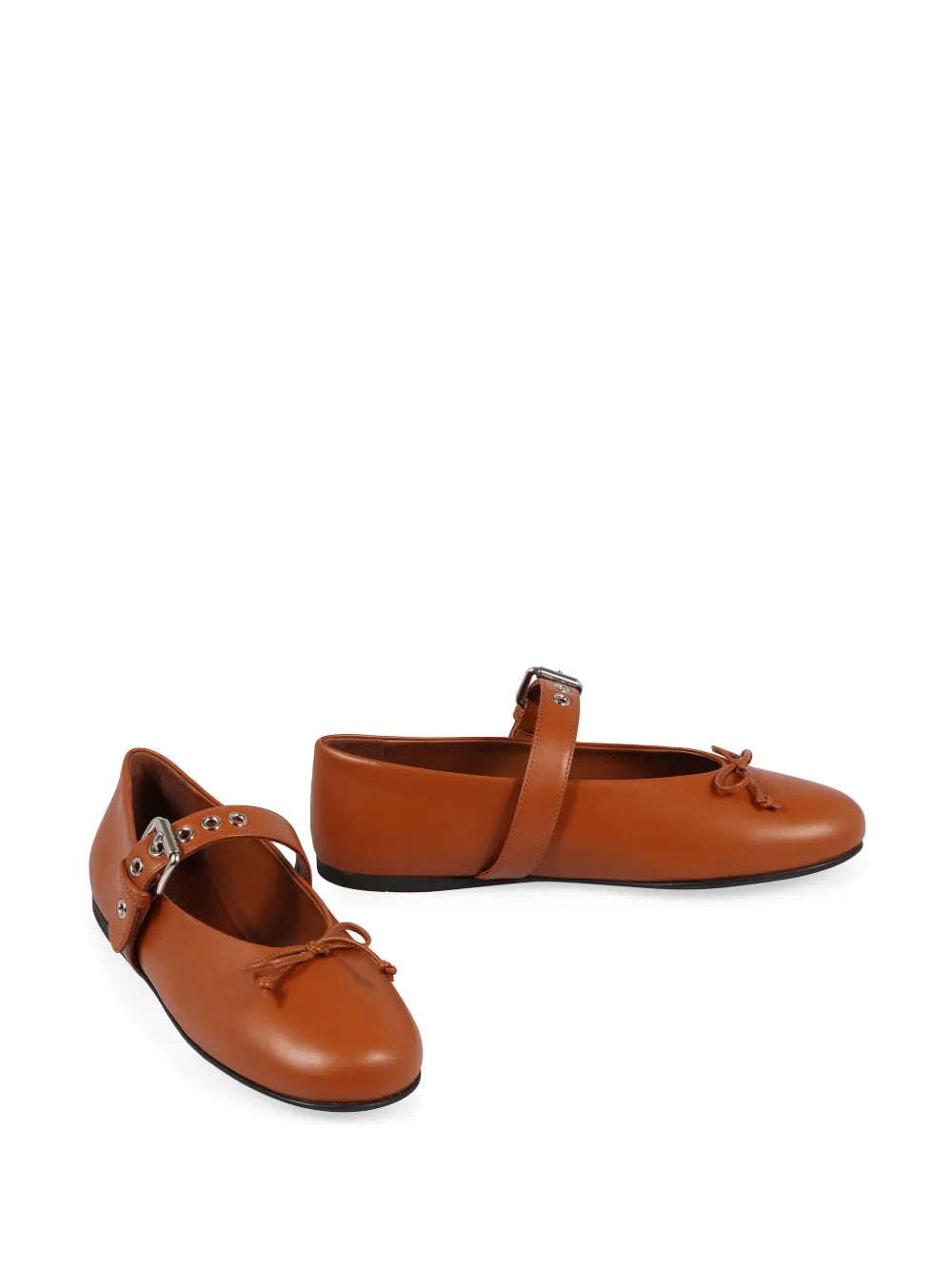 Miu Miu leather ballerina shoes