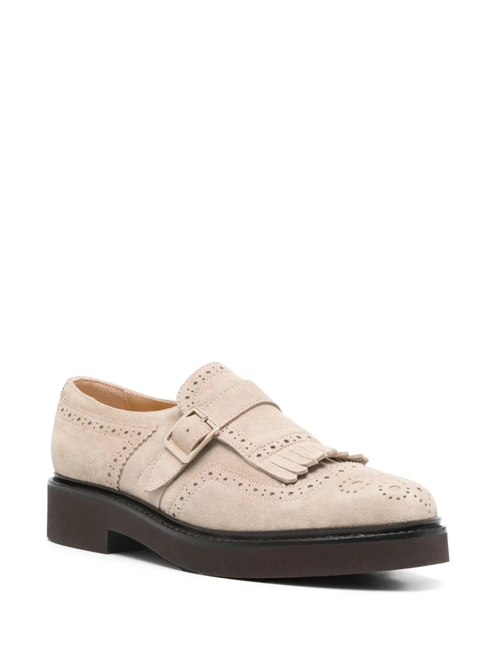 Doucal's monk-strap suede brogues