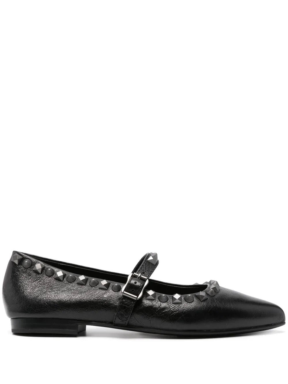 Ash stud-embellished ballerina shoes