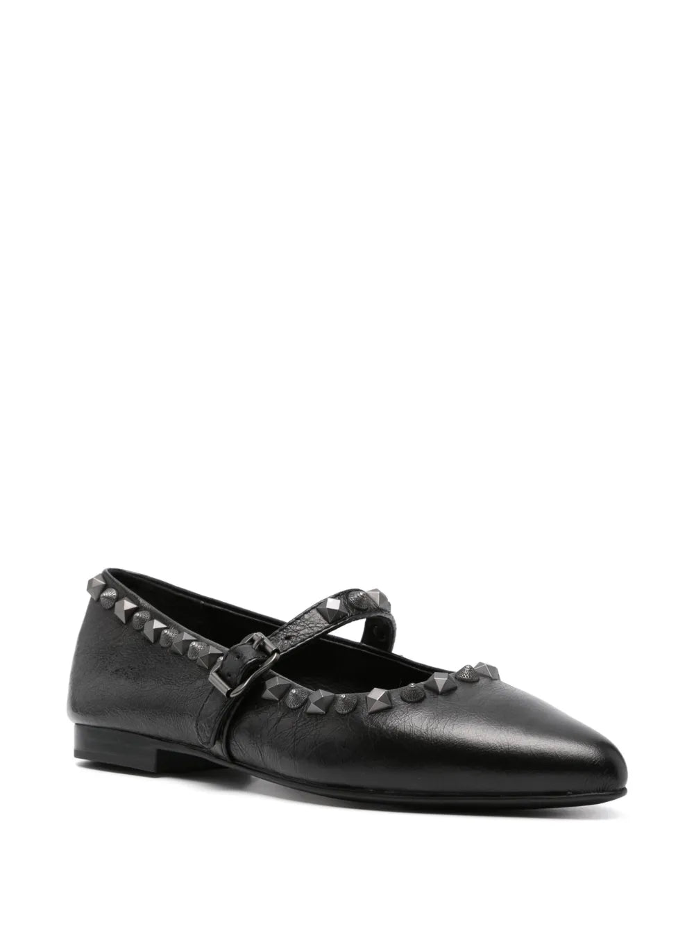 Ash stud-embellished ballerina shoes