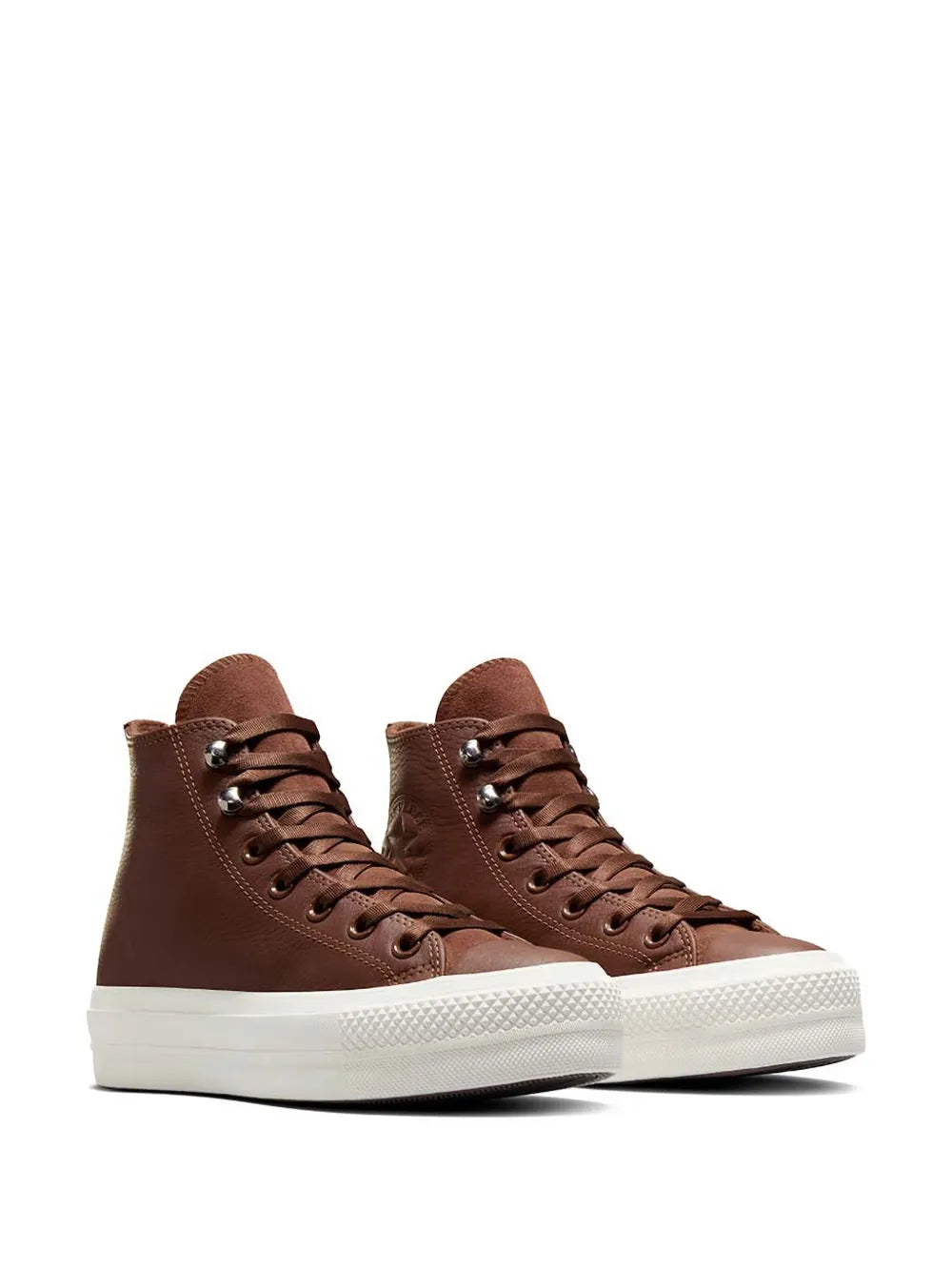 Converse platform leather hi-top sneakers