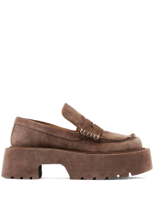 JW Anderson 50mm leather platform loafers
