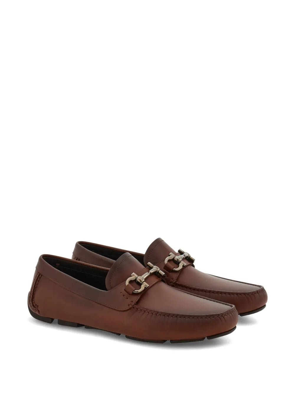 Ferragamo Gancini plaque loafers
