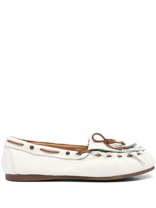 P.A.R.O.S.H. fringe-detail leather loafers