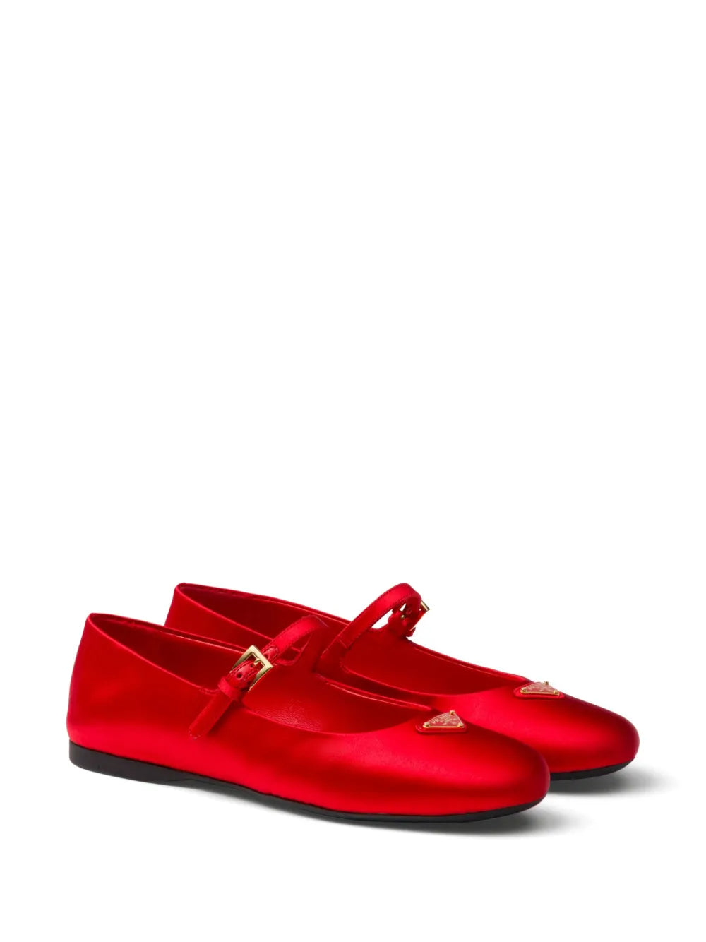 Prada satin-finish ballerina shoes