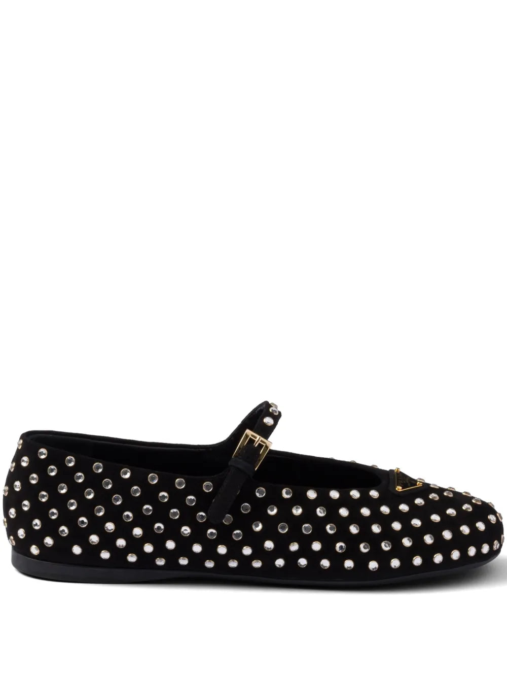 Prada crystal-embellished ballerina shoes