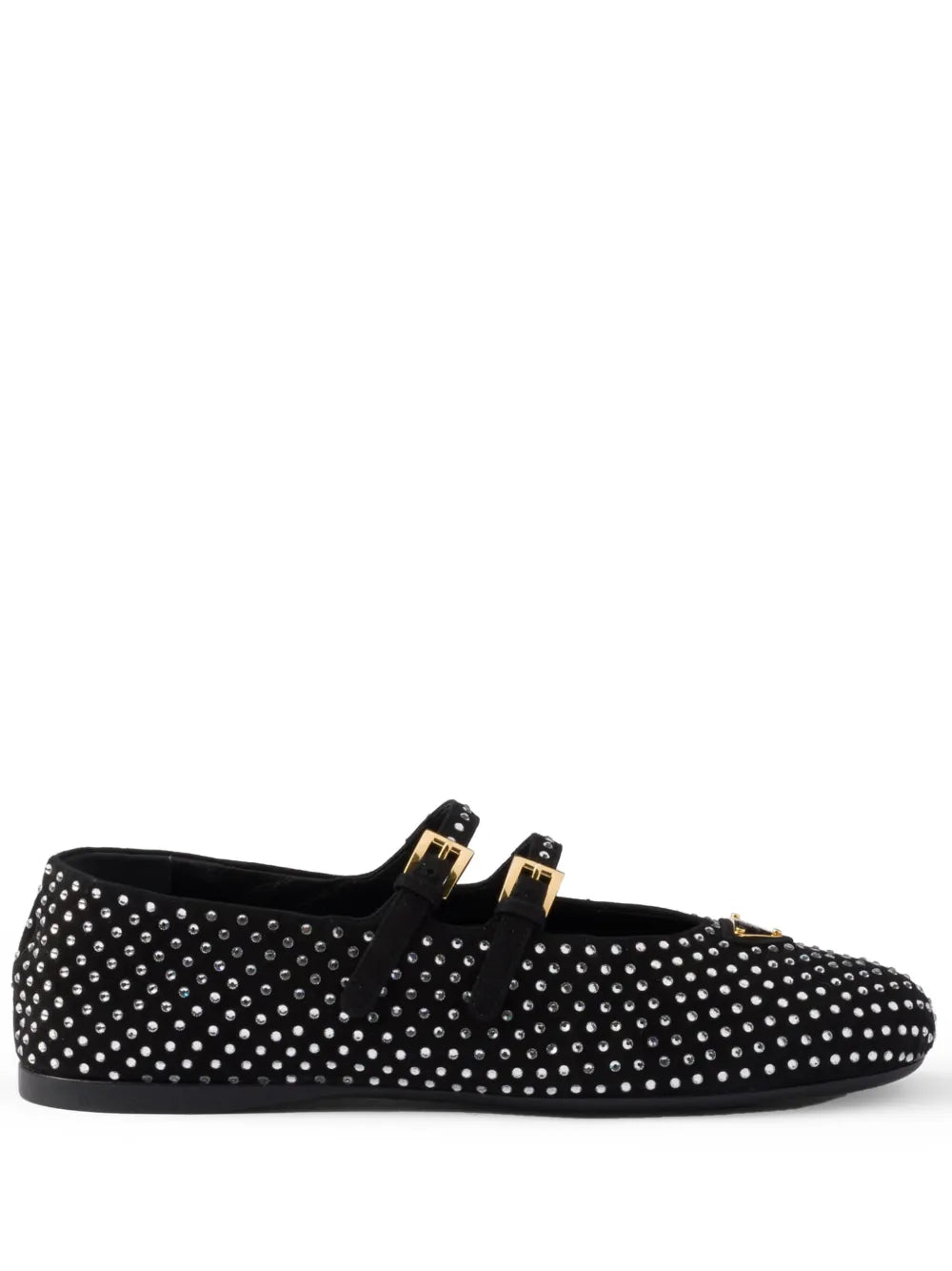 Prada crystal-embellished ballerina shoes