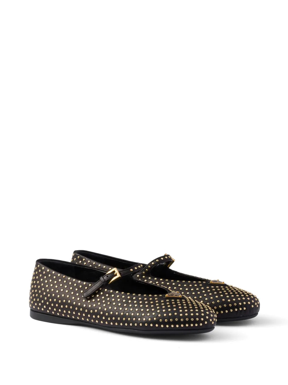 Prada stud-embellished ballerina shoes