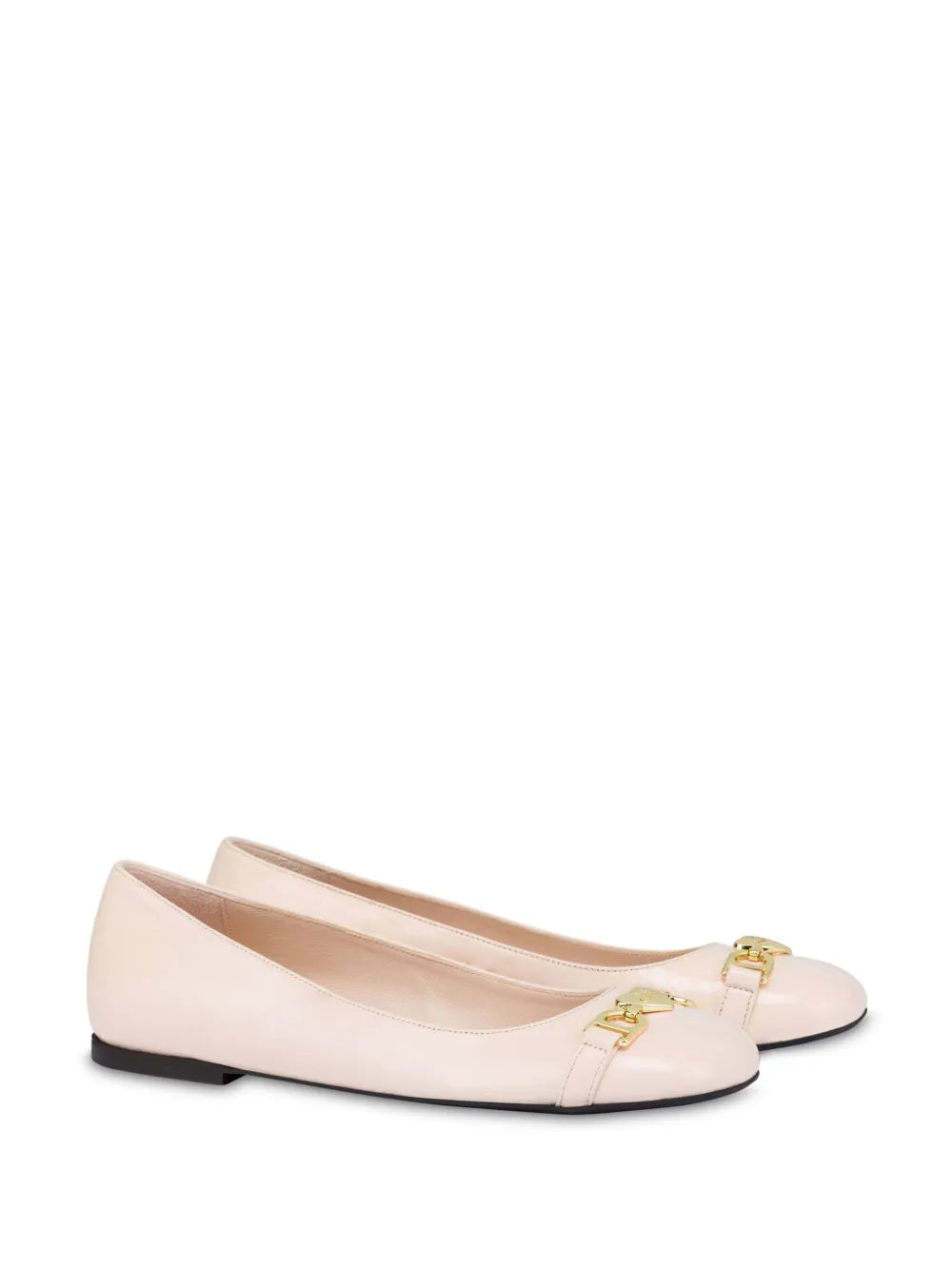 Love Moschino logo-plaque ballerina shoes