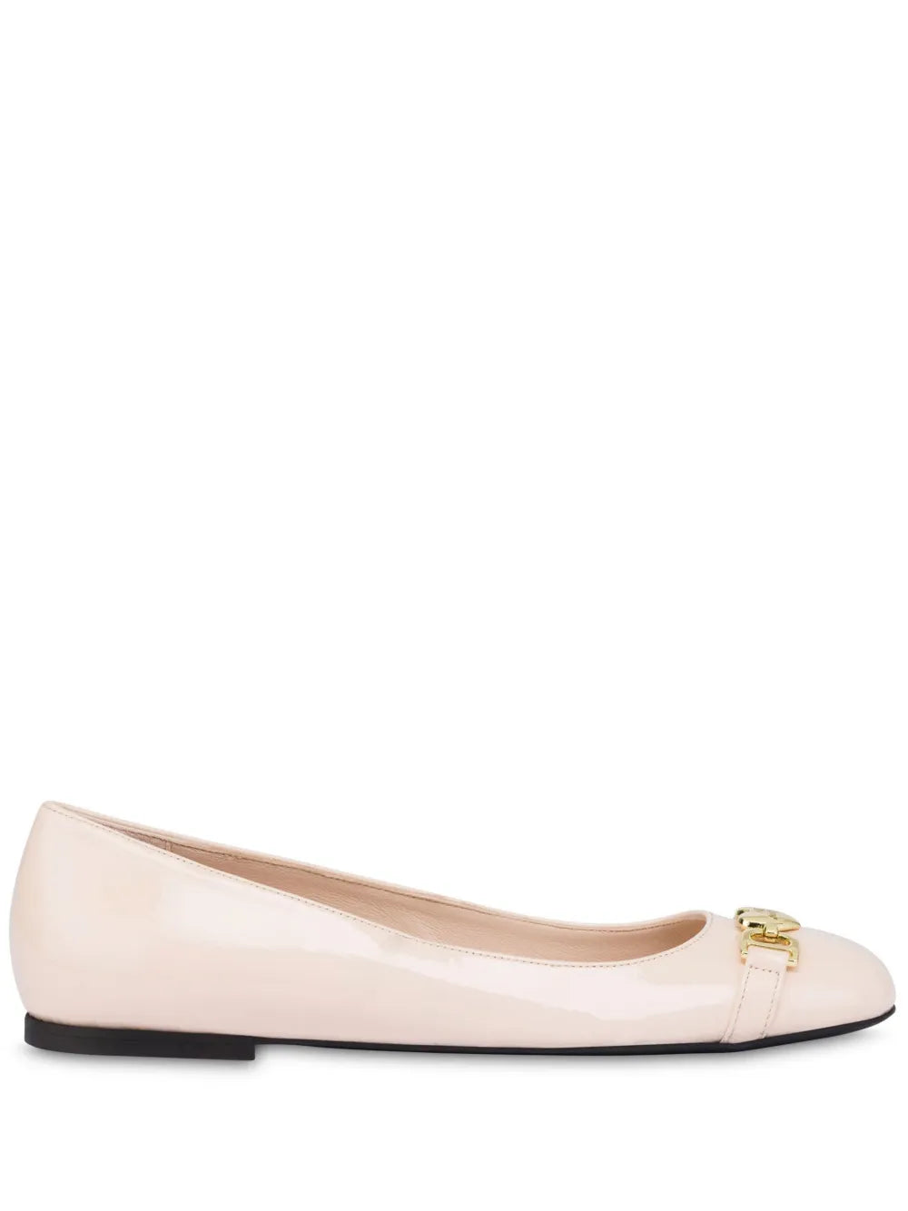 Love Moschino logo-plaque ballerina shoes