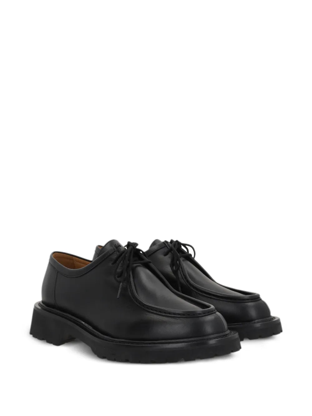 LEGRES smooth leather lace-up shoes