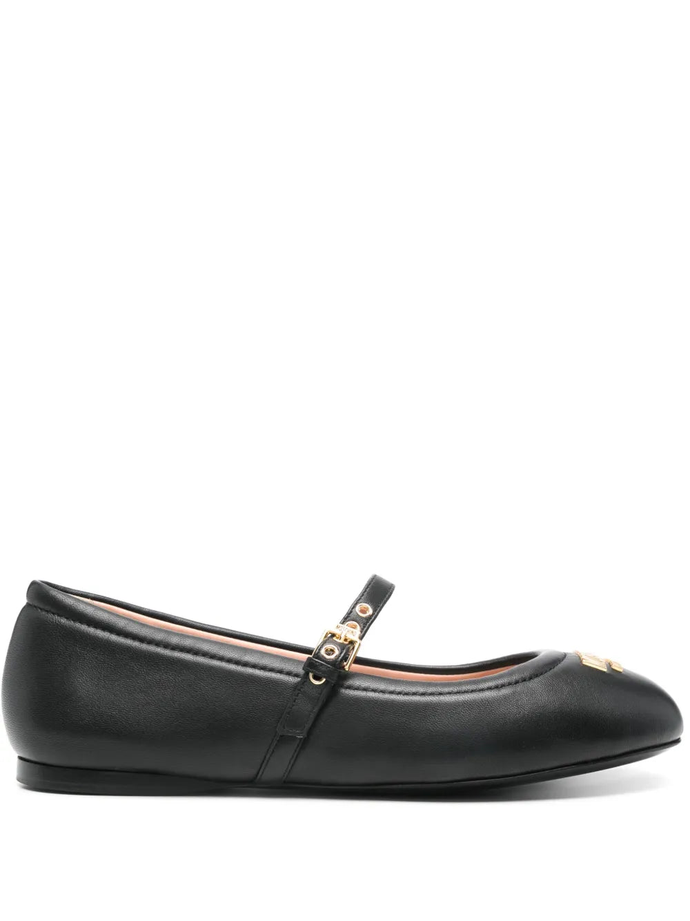 Moschino logo-lettering ballet flats