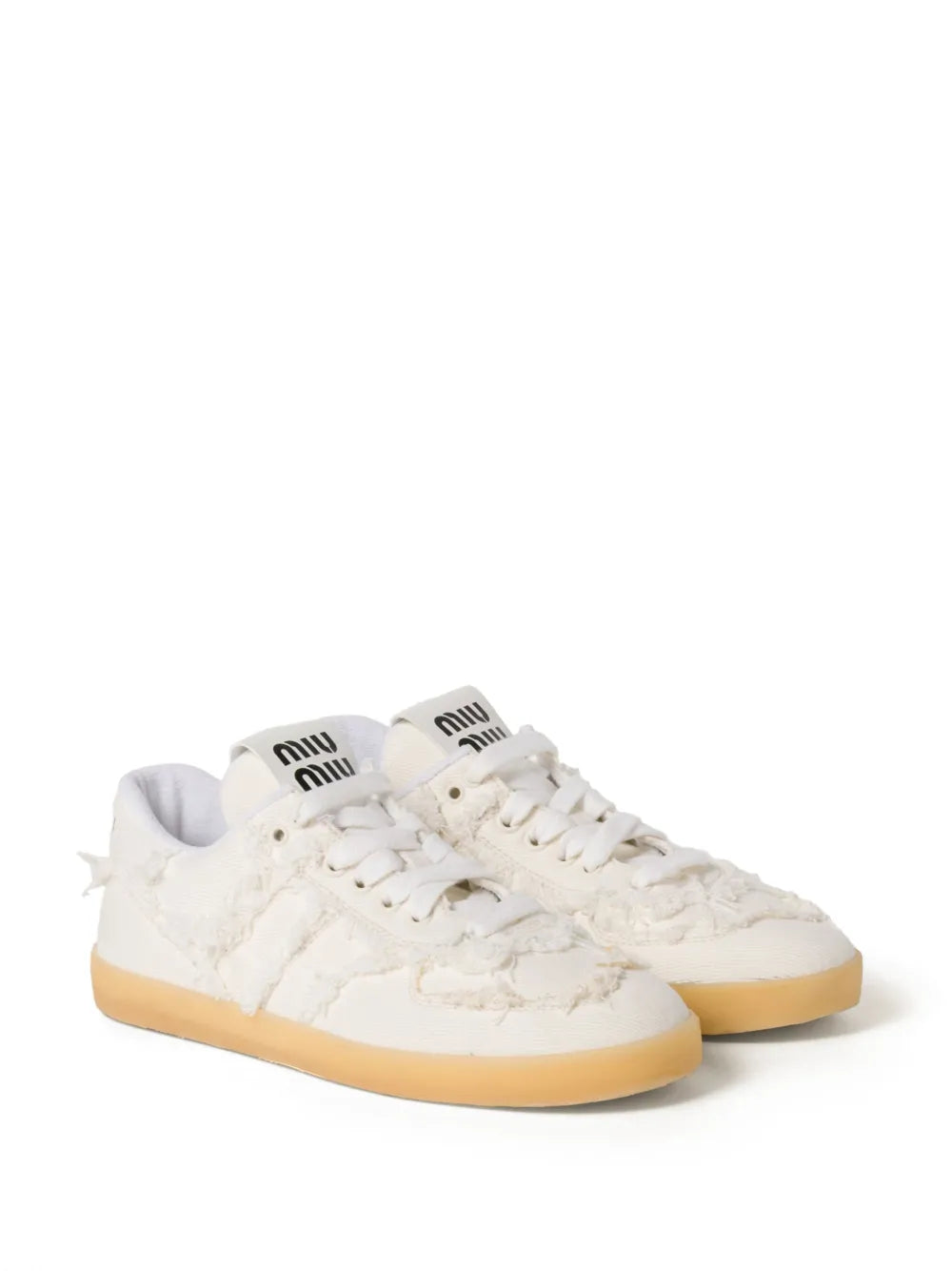 Miu Miu White denim sneakers