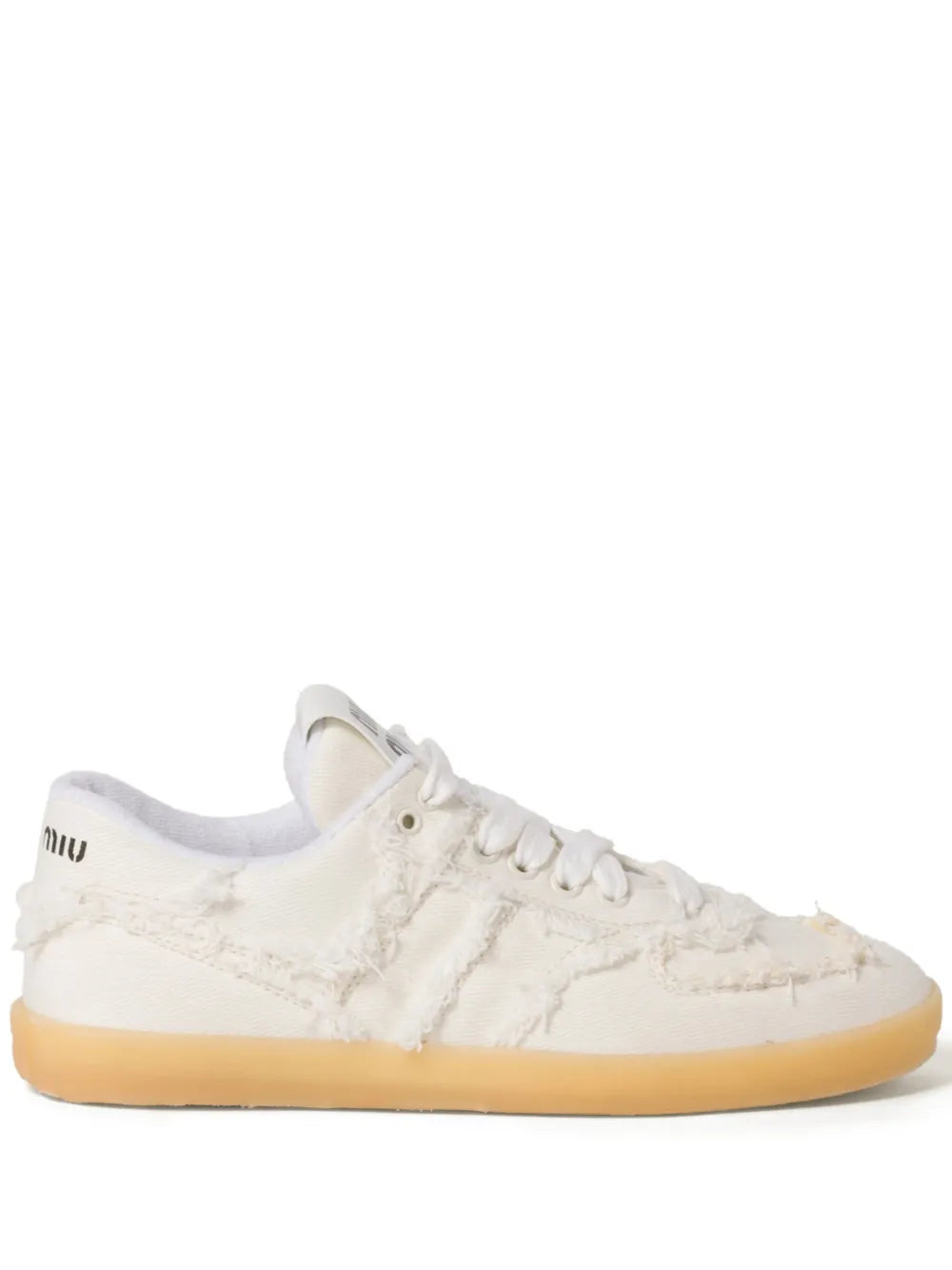 Miu Miu White denim sneakers