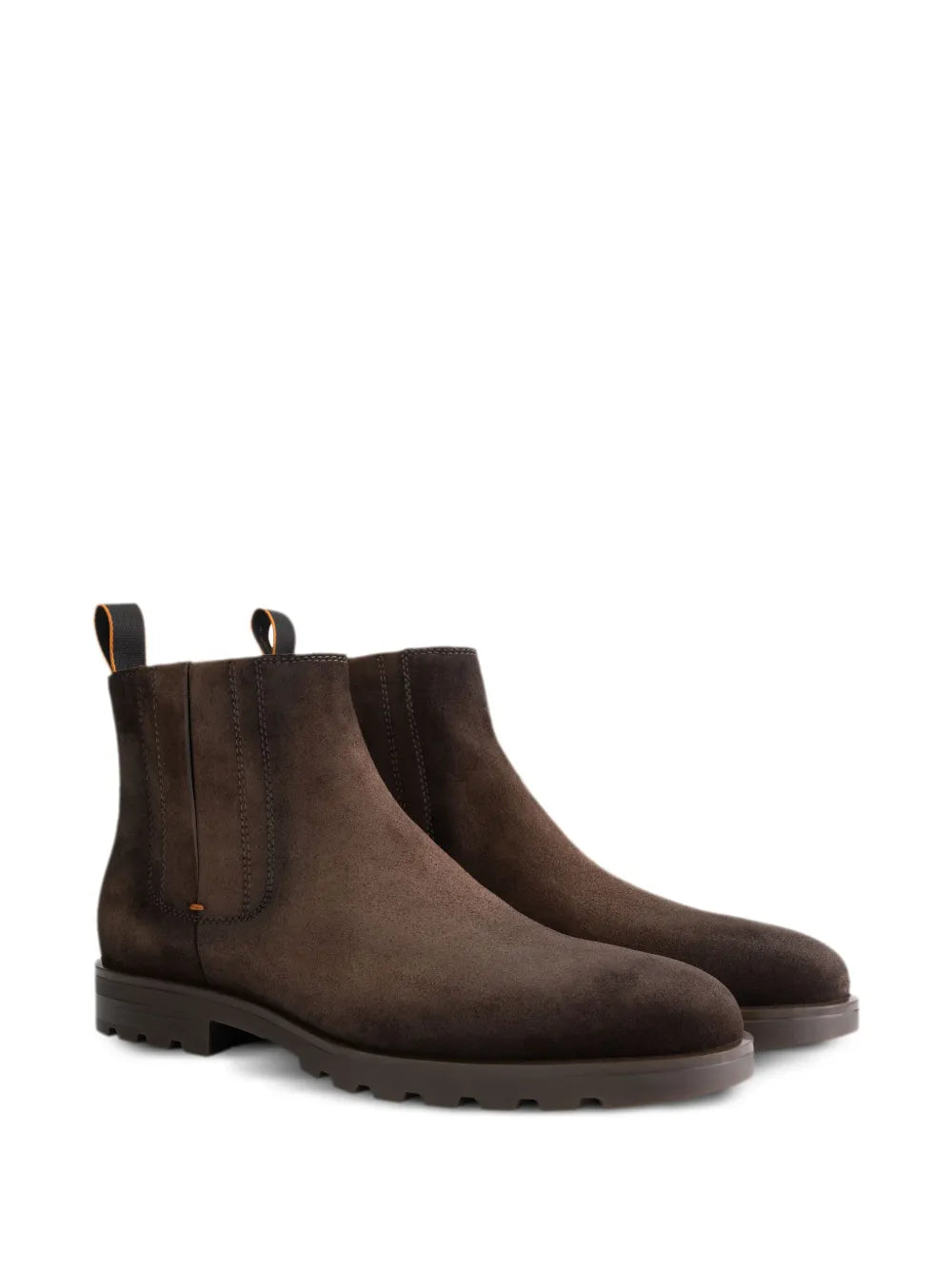 Santoni suede chelsea boots