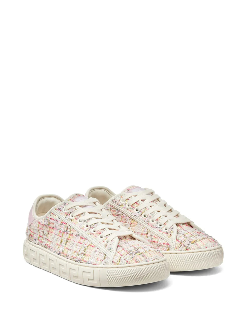 Versace Greca tweed sneakers