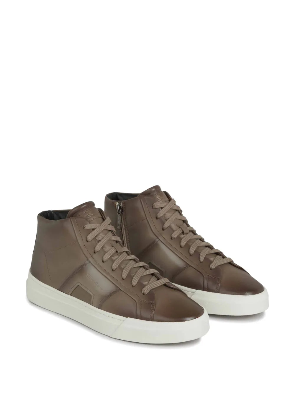 Santoni logo-print high-top sneakers
