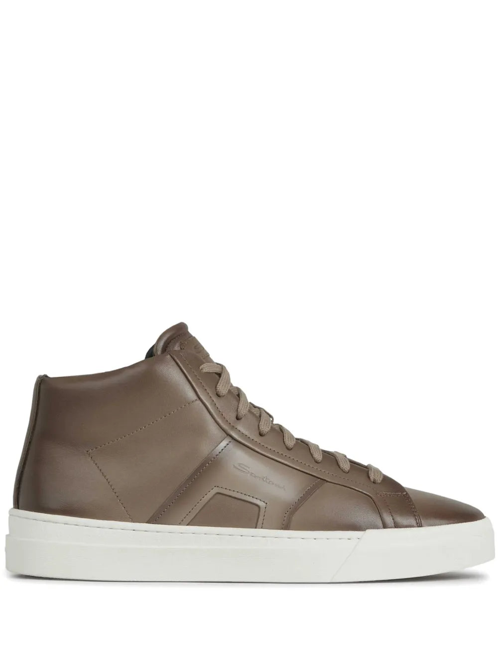 Santoni logo-print high-top sneakers