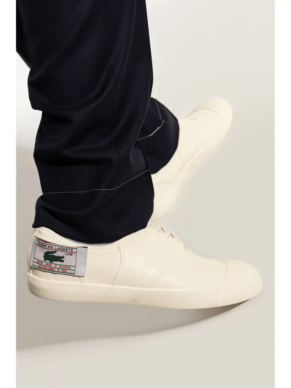Lacoste logo-patch round-toe sneakers