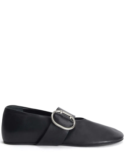 Jil Sander leather ballerina shoes
