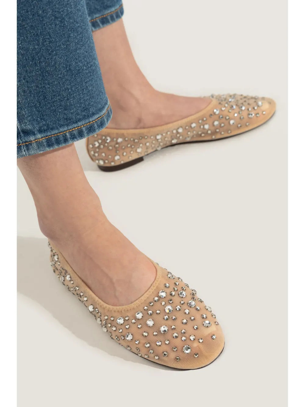 Tory Burch crystal embellished ballerina shoes