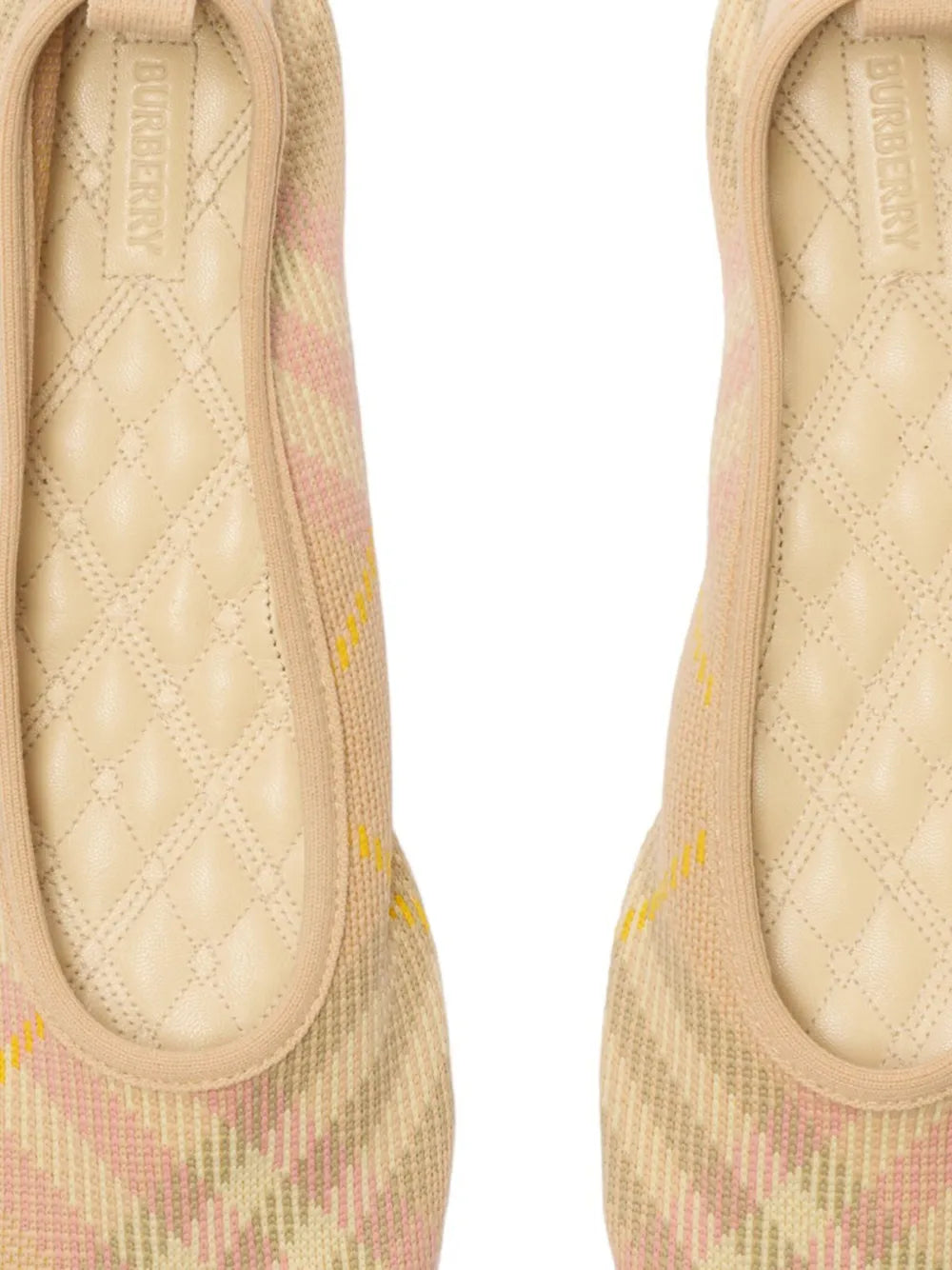 Burberry checked ballerina shoes