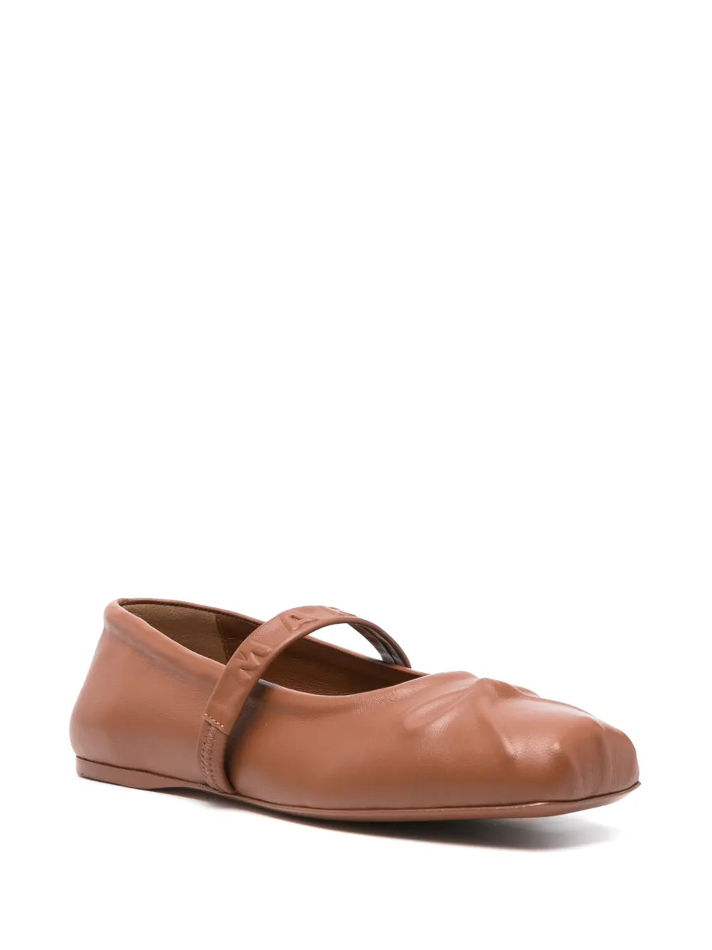 Marni logo-embossed ballet flats