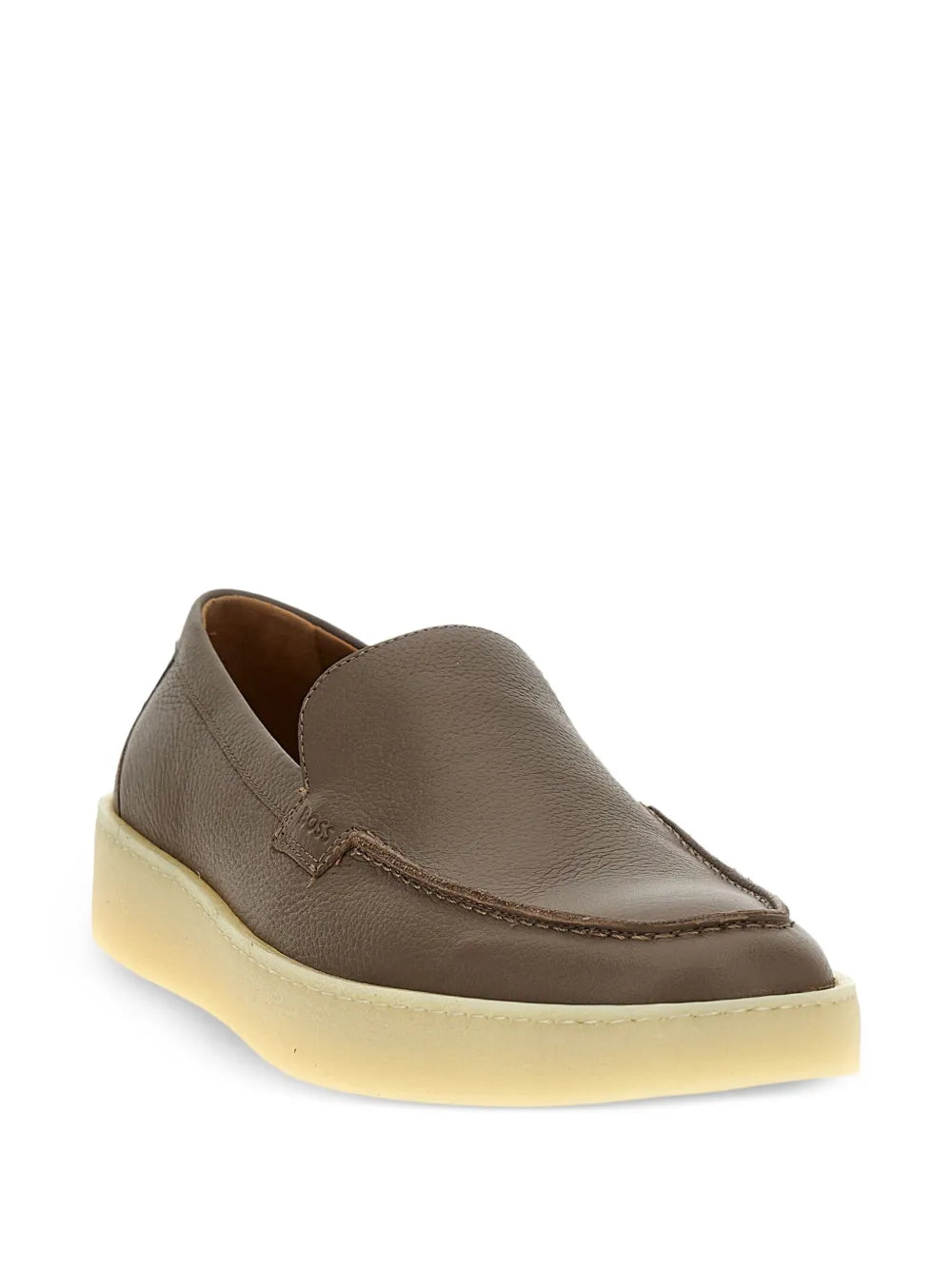 BOSS grained-leather loafers