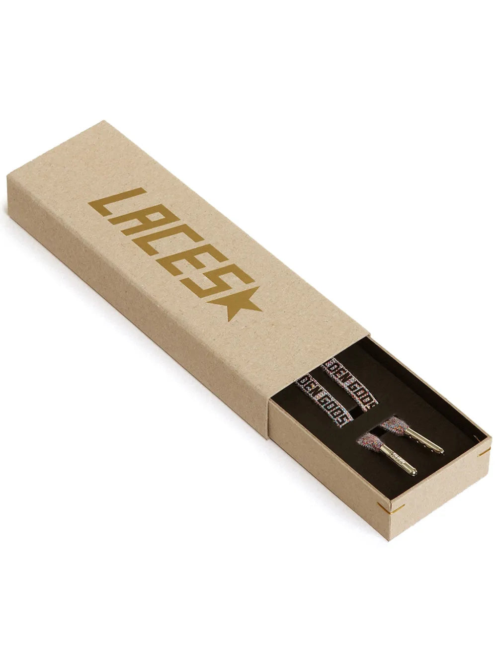Golden Goose logo-print lurex shoe laces