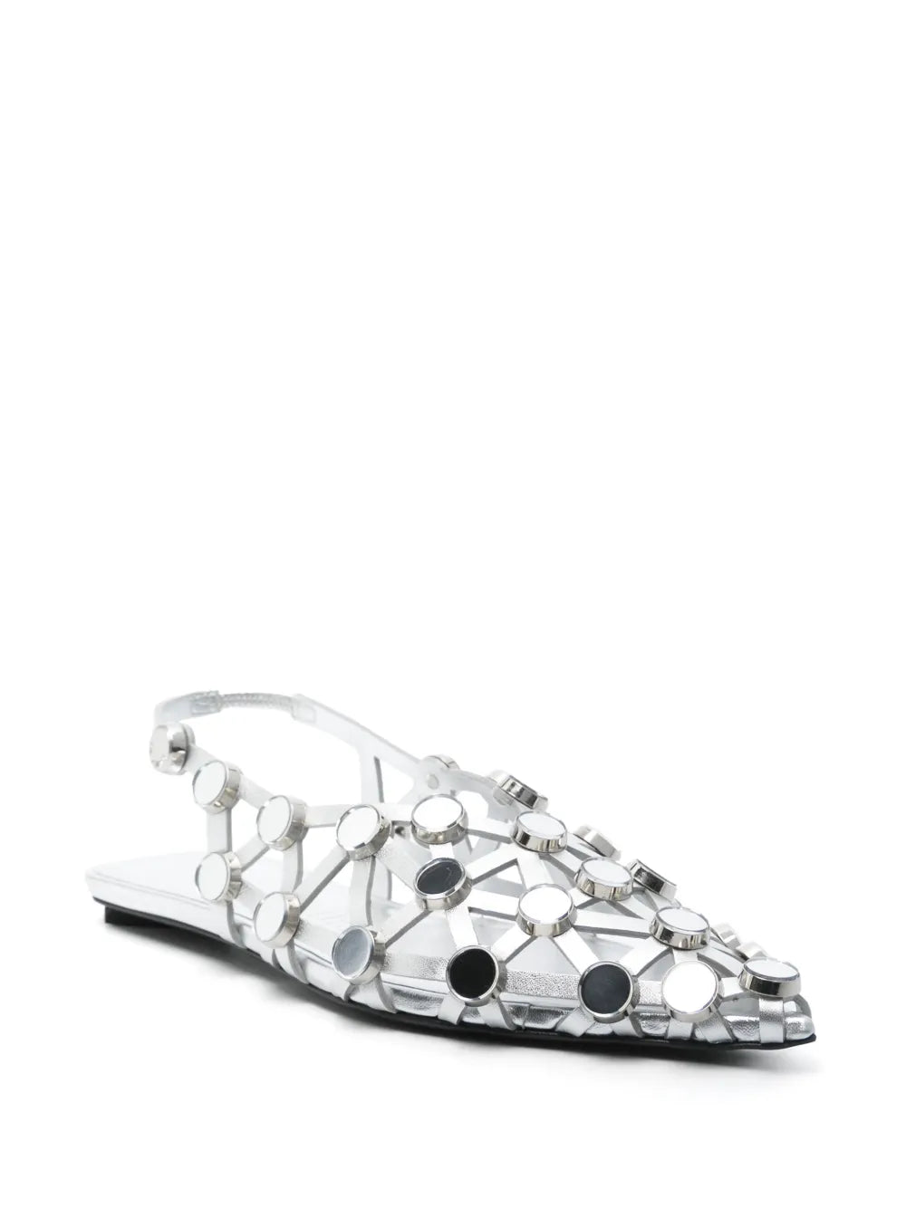 The Attico Grid ballet flats
