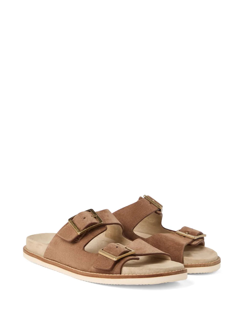 Brunello Cucinelli suede slides