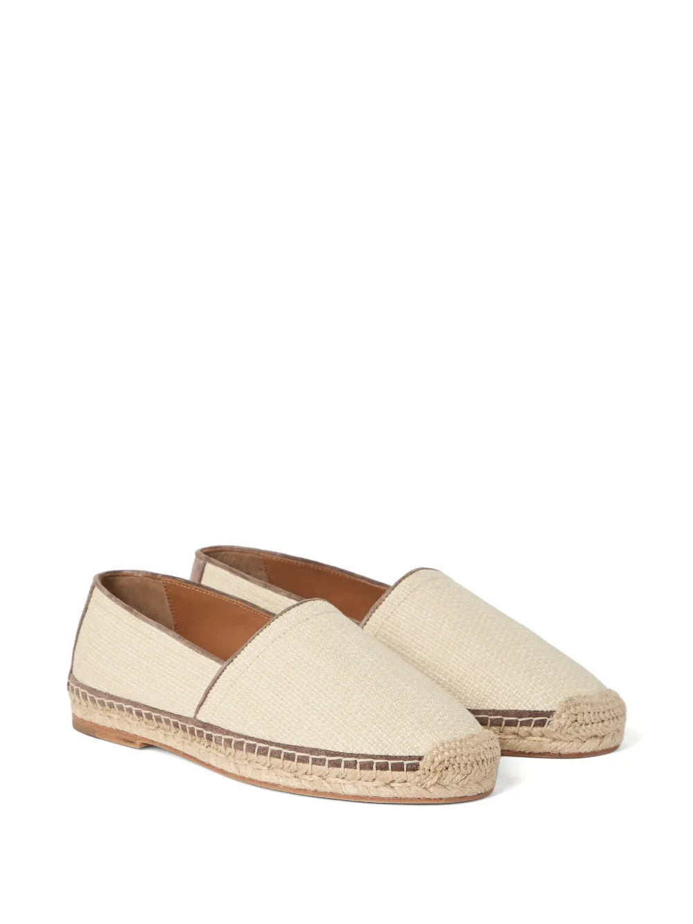 Brunello Cucinelli suede-trim raffia espadrilles