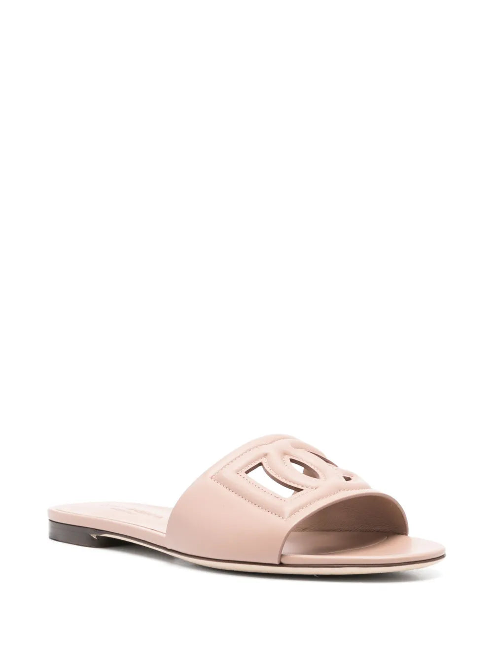 Dolce & Gabbana DG-logo leather slides