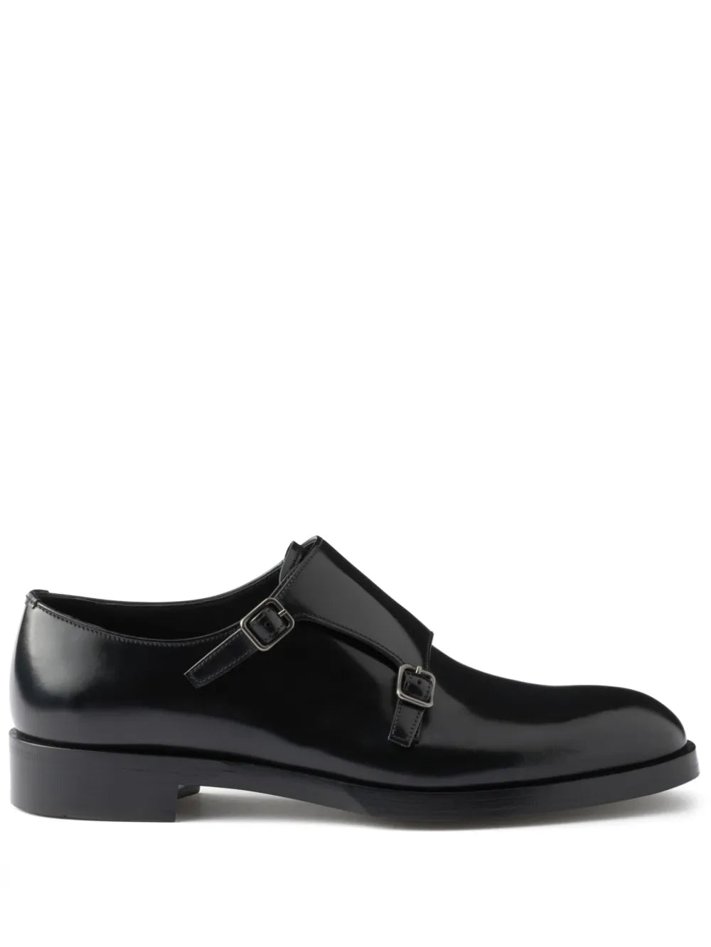 Prada patent-finish mink shoes