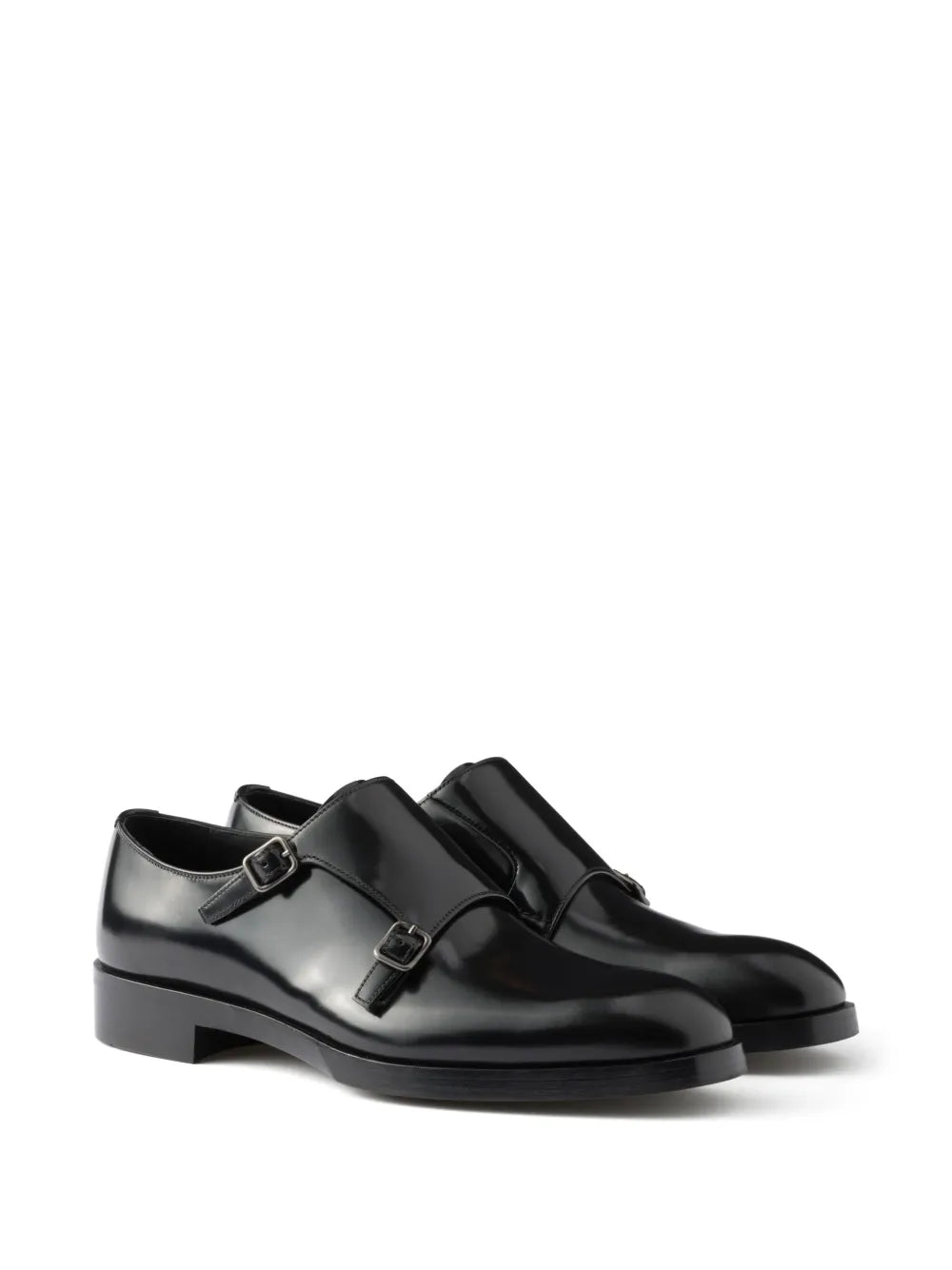 Prada patent-finish mink shoes