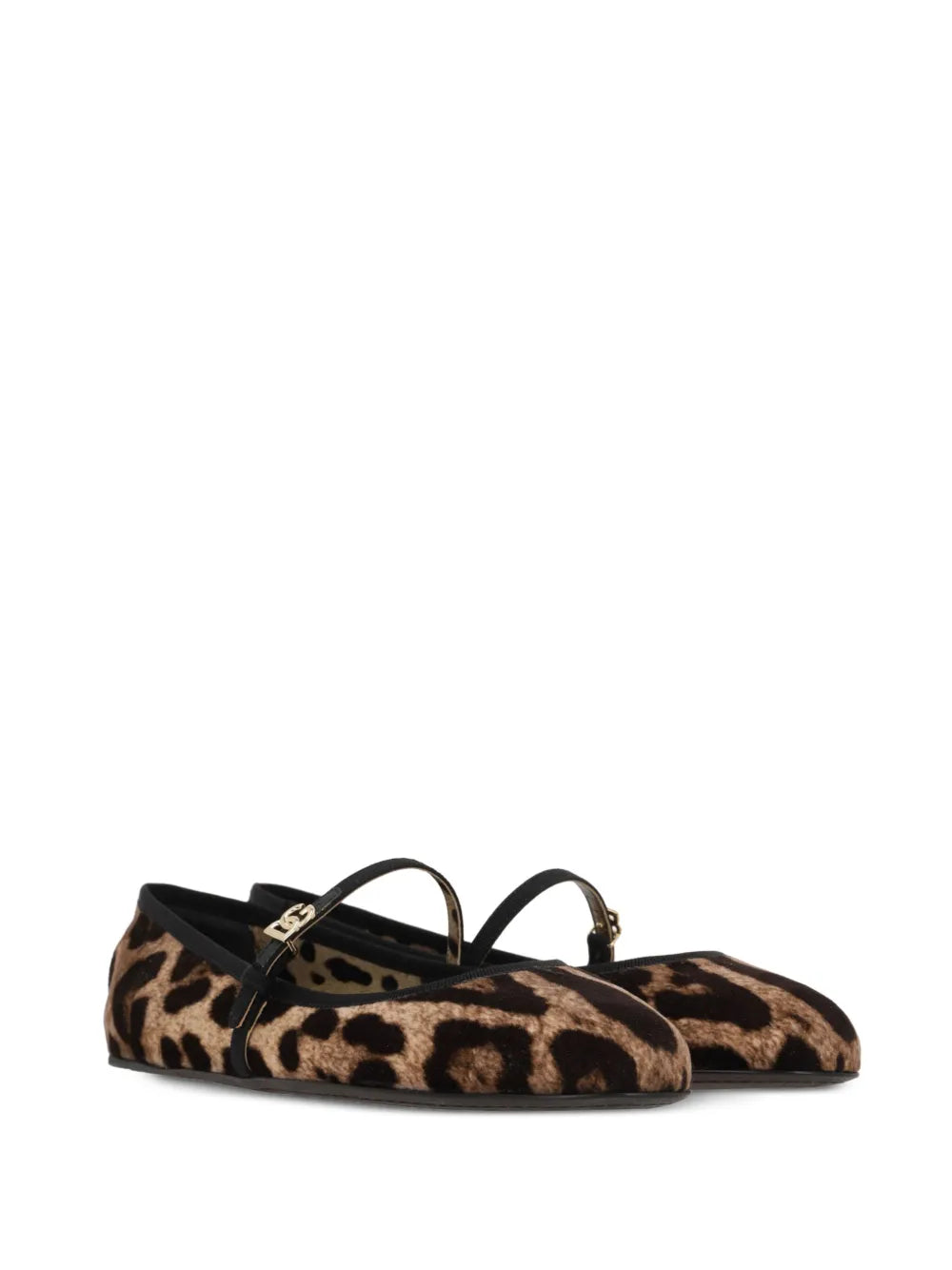 Dolce & Gabbana logo-buckle ballerinas