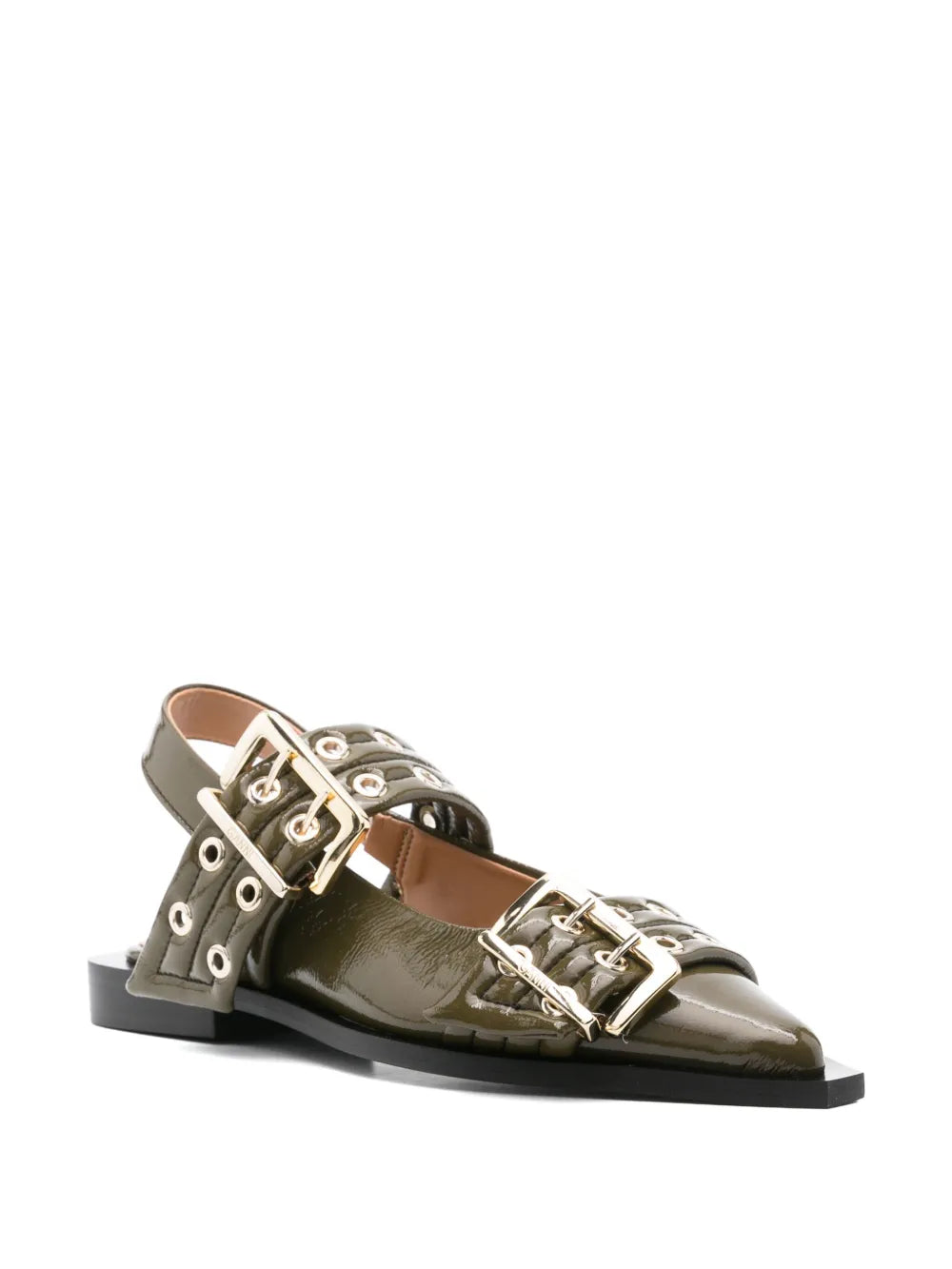 GANNI buckle-fastening ballerinas
