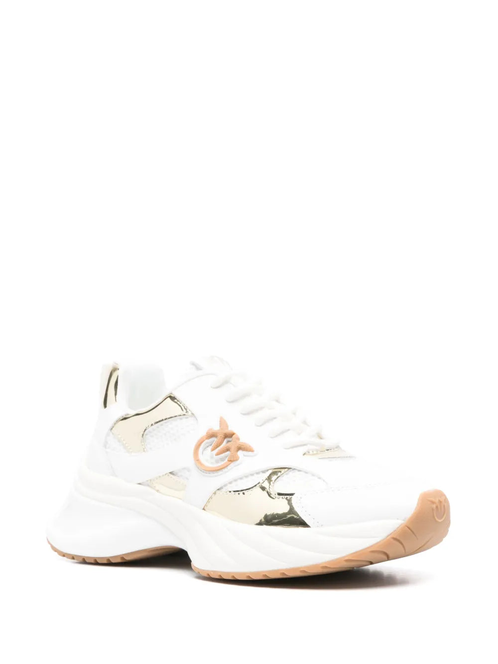PINKO logo-patch mirror-detailed sneakers