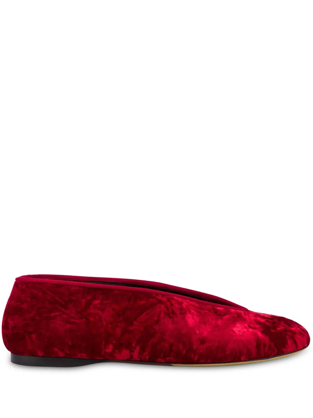 Moschino velvet ballet flats