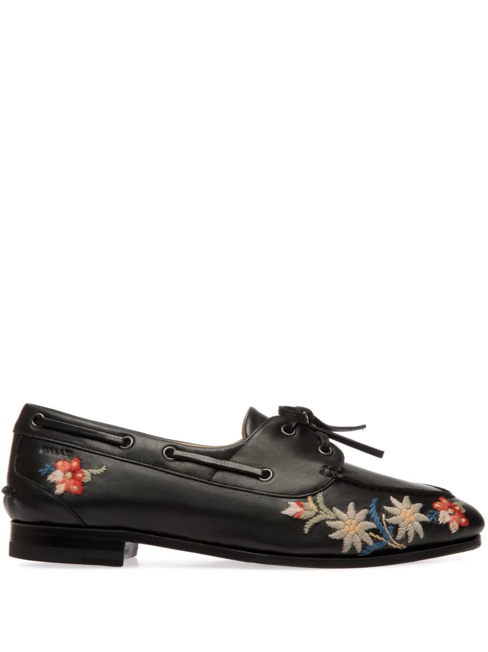 Bally floral-embroidered mocassin