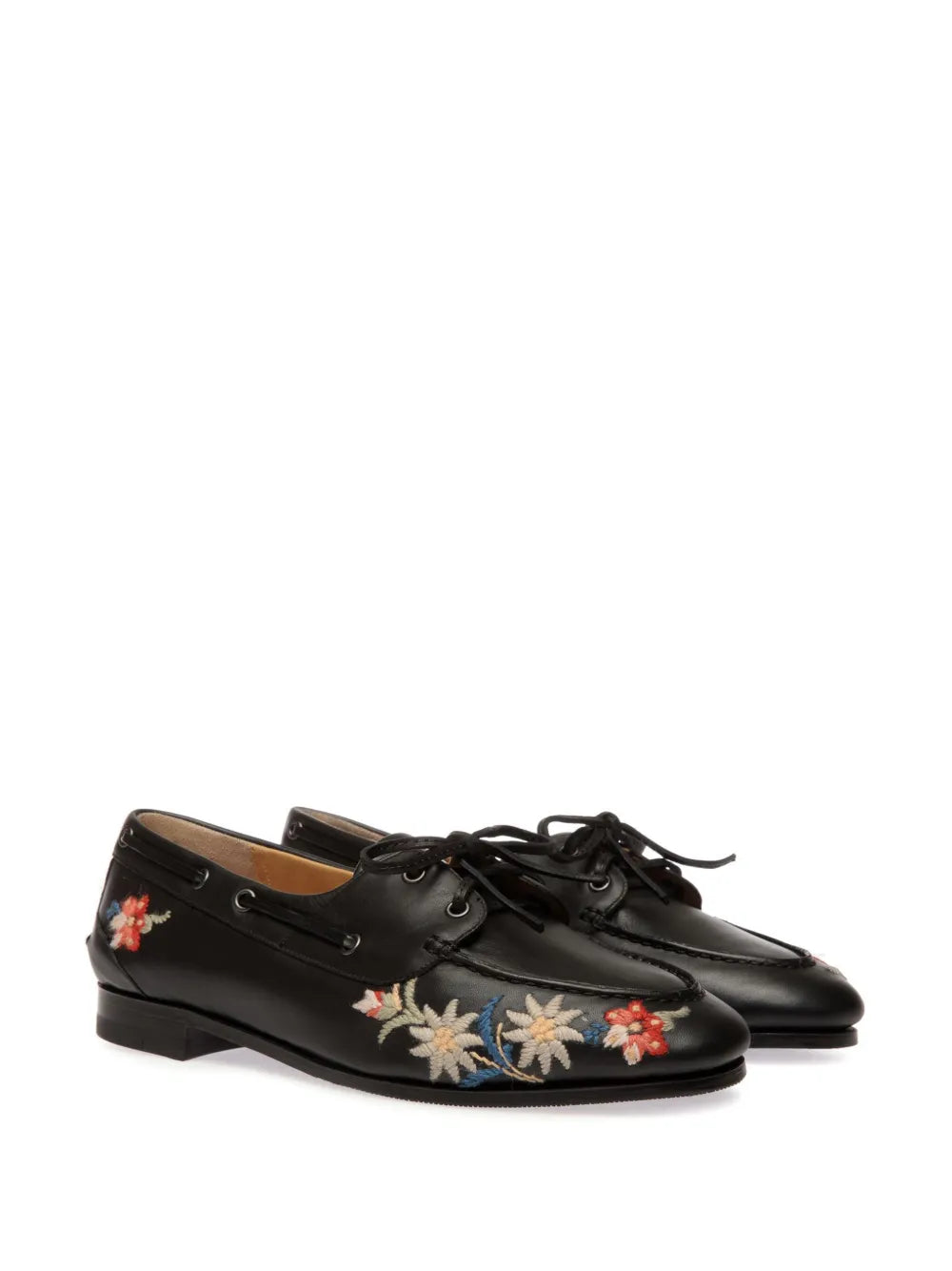 Bally floral-embroidered mocassin