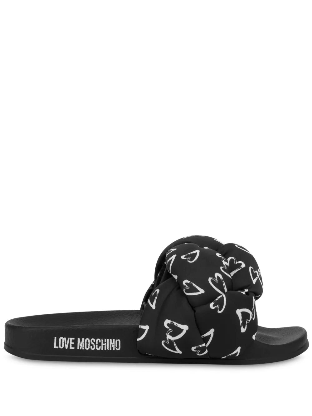 Love Moschino heart-print slides