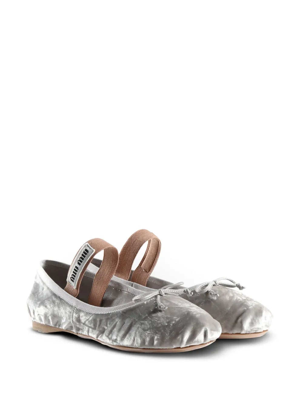 Miu Miu logo-strap ballet flats