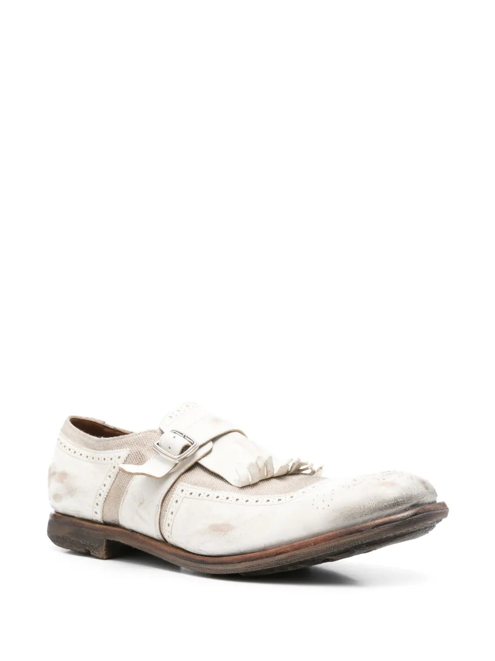 Church's distressed-finish monk shoes