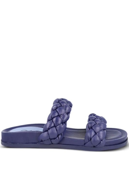Blue Bird Shoes braided leather slides